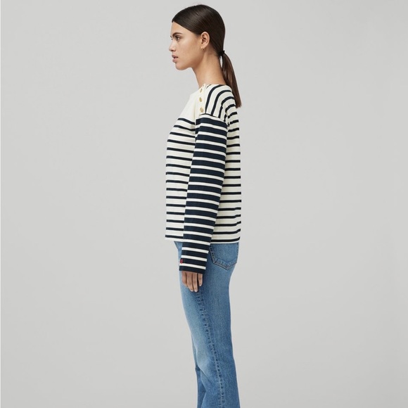 Rag and bone striped tee size large - Picture 4 of 8